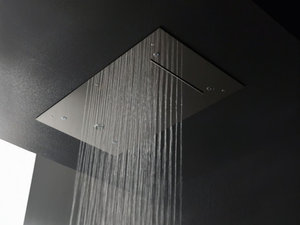 SHOWERS INOX - Ceiling mounted rectangular stainless steel overhead shower _ Rubinetterie Treemme